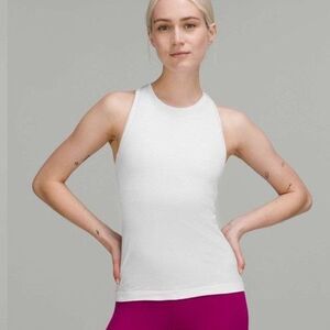 Lululemon Size 14 Swiftly Tech Tank Top High Neck Race Length White
